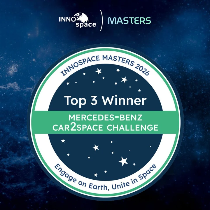 Original INNOspace Masters 2026 Top 3 Winner patch — Mercedes-Benz car2space Challenge